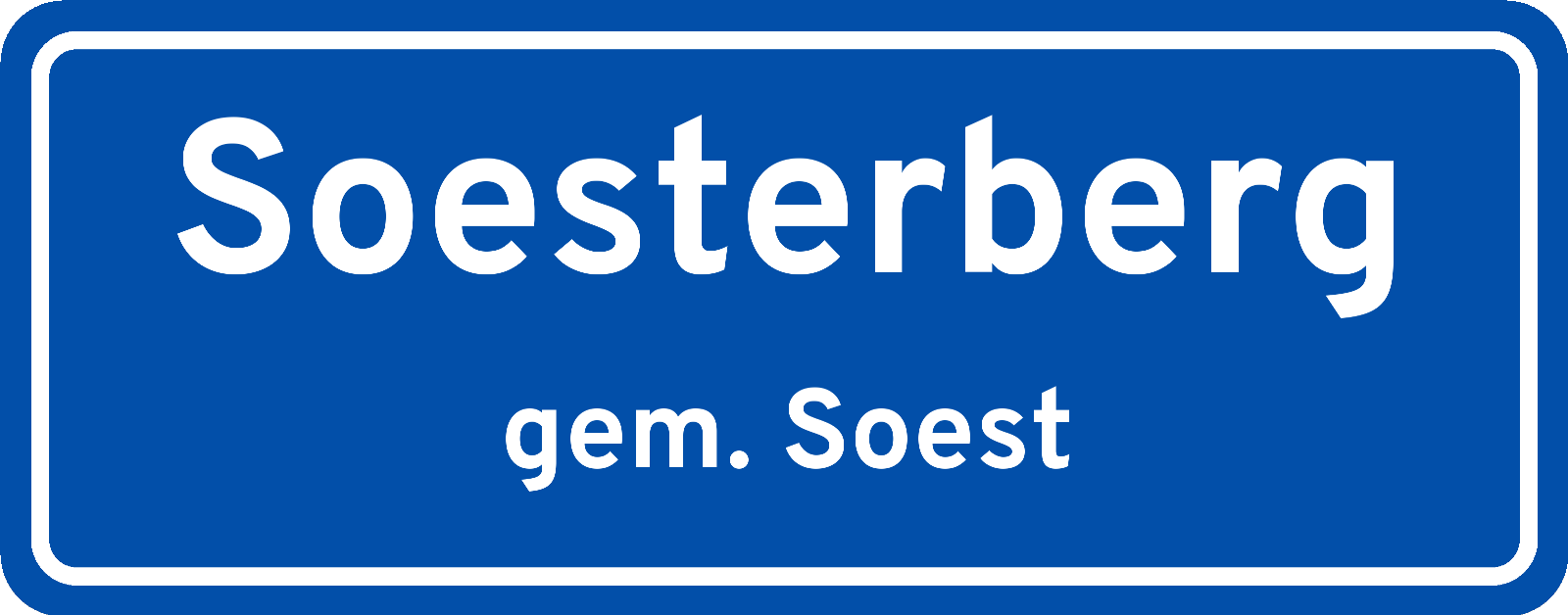 Plaatsnaambord Soesterberg gemeente Soest