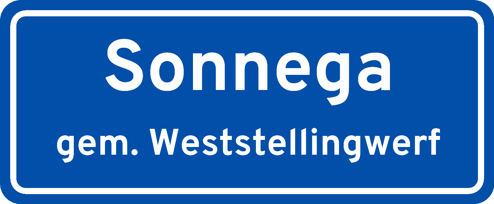 Plaatsnaambord Sonnega gemeente Weststellingwerf