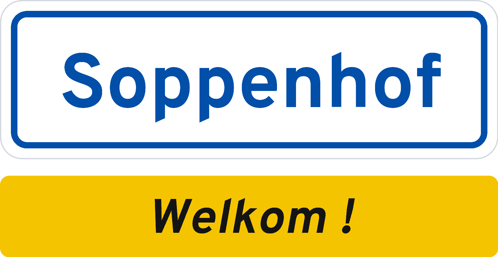 Welkomstbord Soppenhof