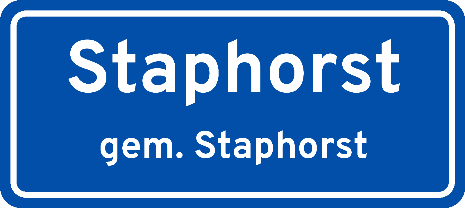Plaatsnaambord Staphorst gemeente Staphorst