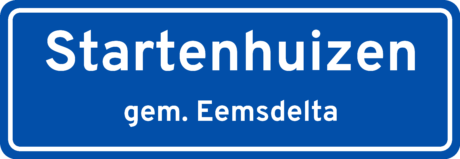 Plaatsnaambord Startenhuizen gemeente Eemsdelta