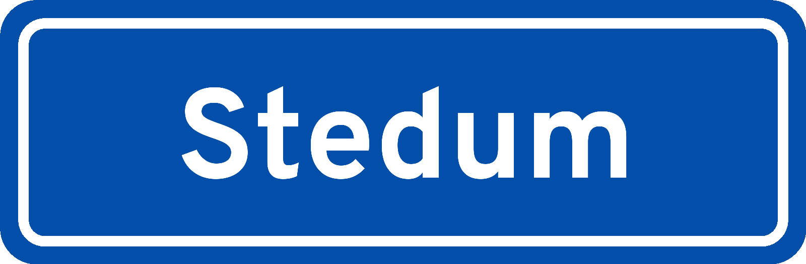 Plaatsnaambord Stedum