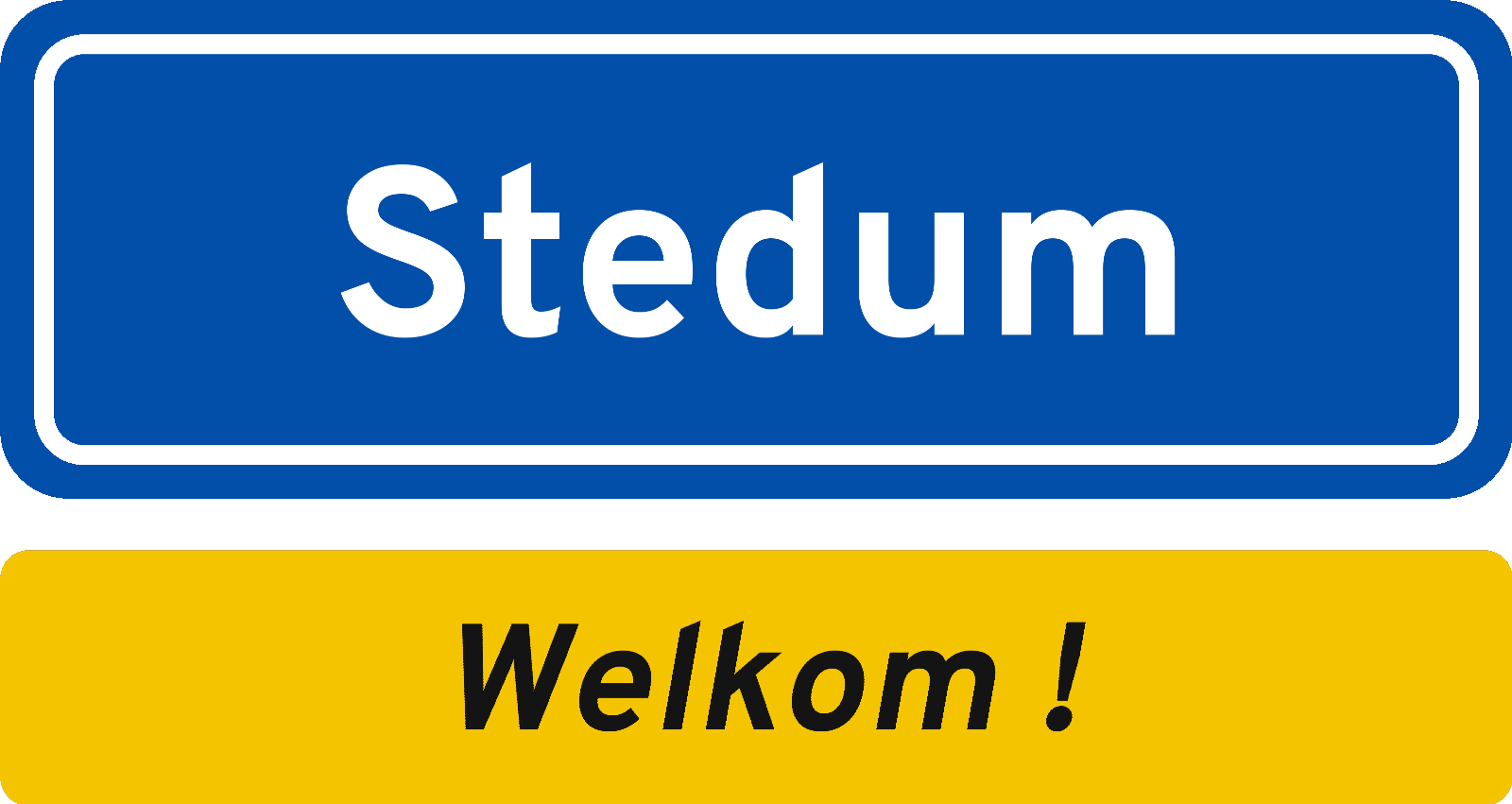 Welkomstbord Stedum
