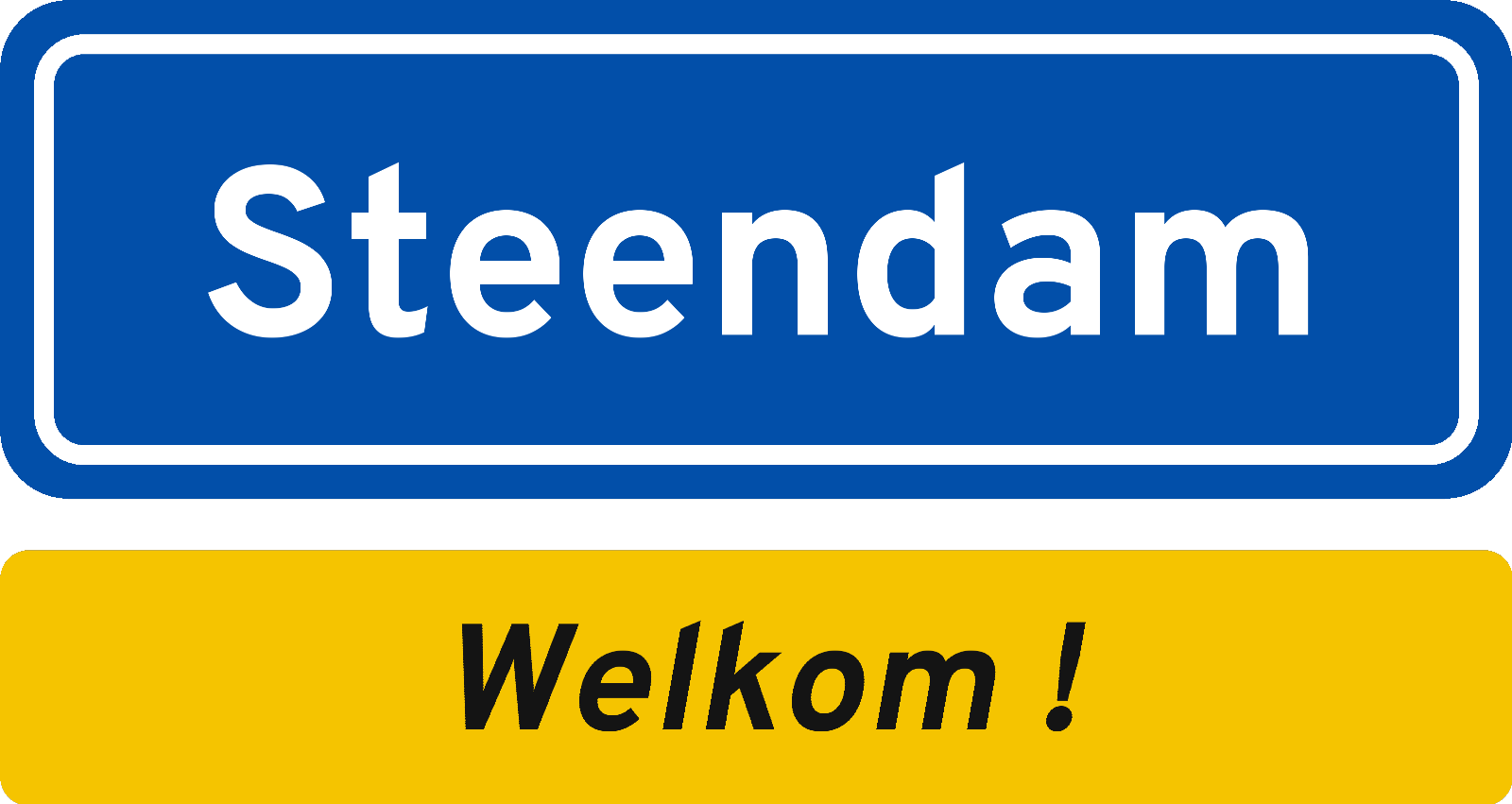 Welkomstbord Steendam