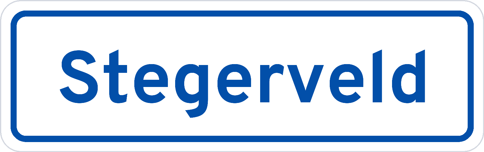 Plaatsnaambord Stegerveld