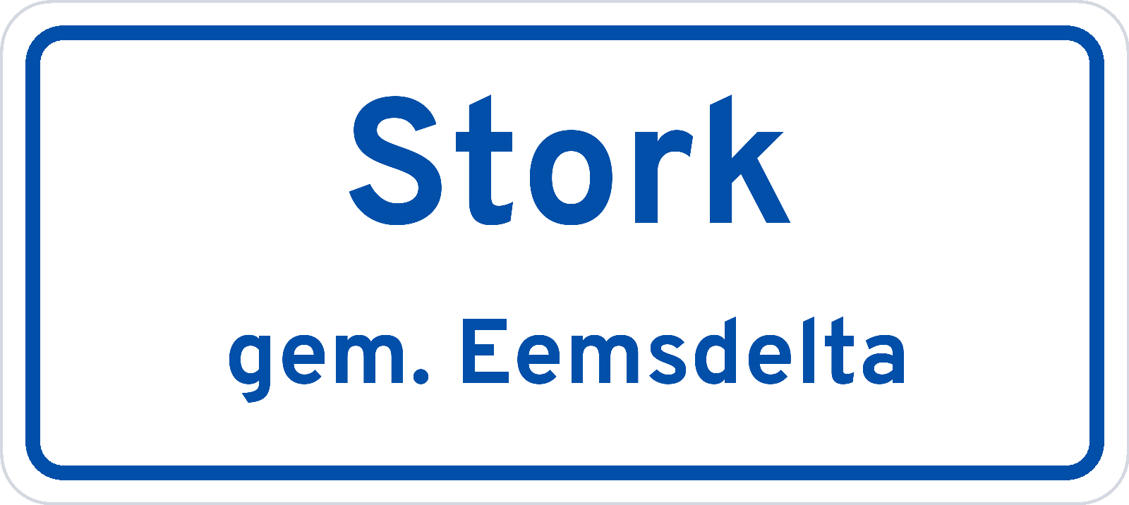 Plaatsnaambord Stork gemeente Eemsdelta
