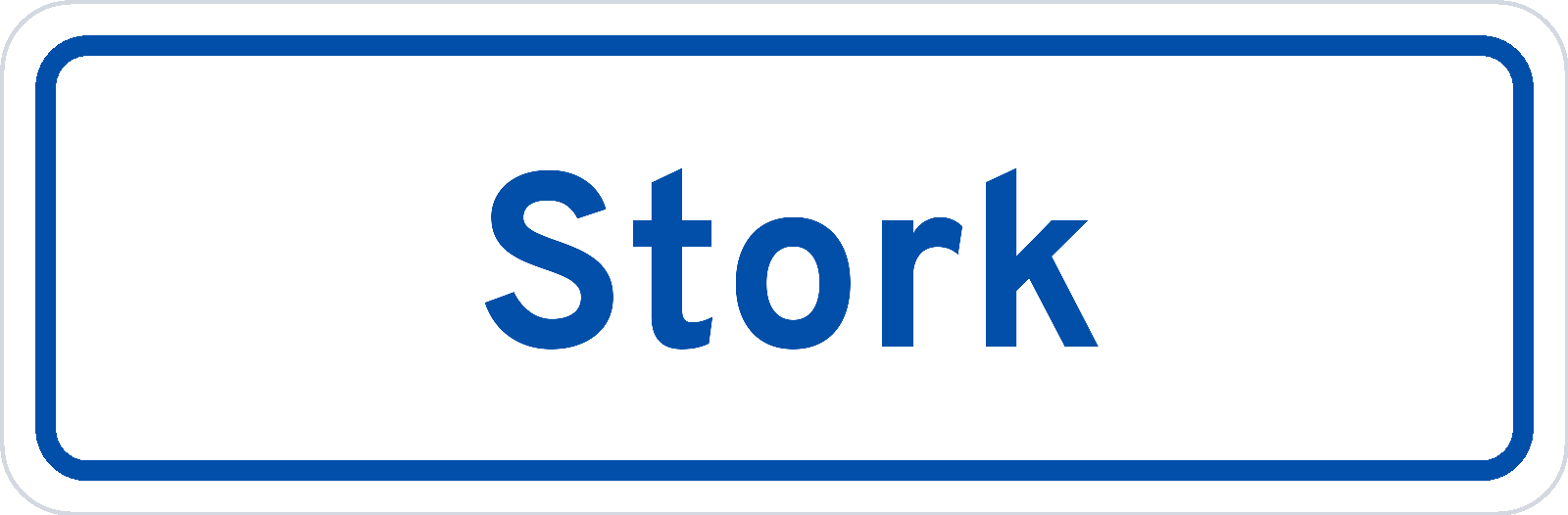 Plaatsnaambord Stork