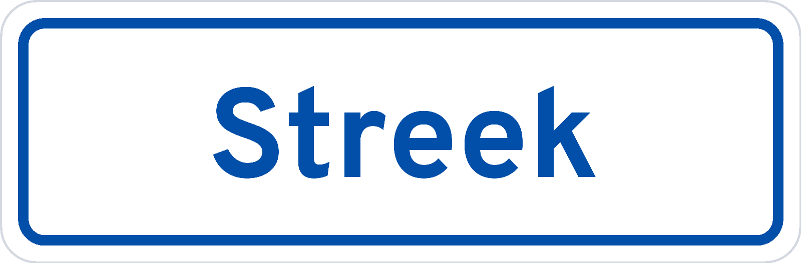 Plaatsnaambord Streek