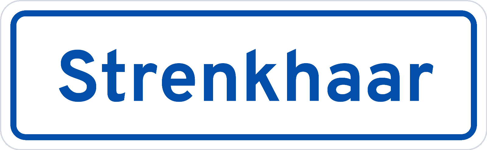 Plaatsnaambord Strenkhaar