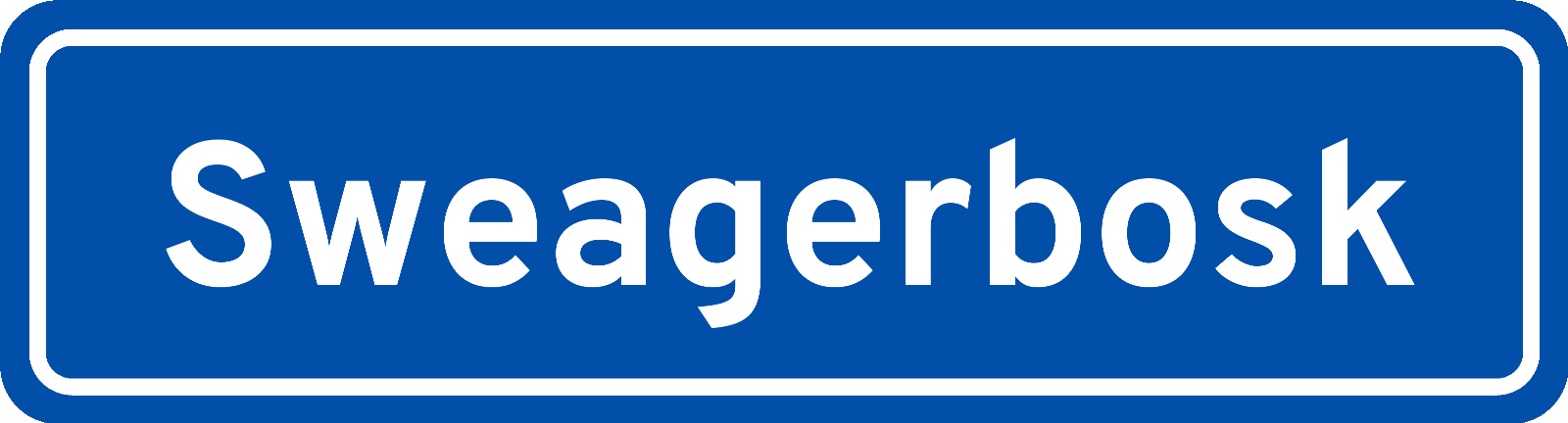 Plaatsnaambord Sweagerbosk