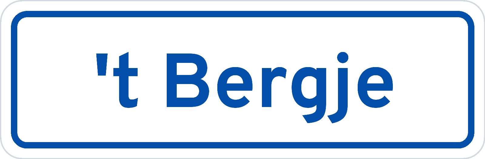 Plaatsnaambord 't Bergje