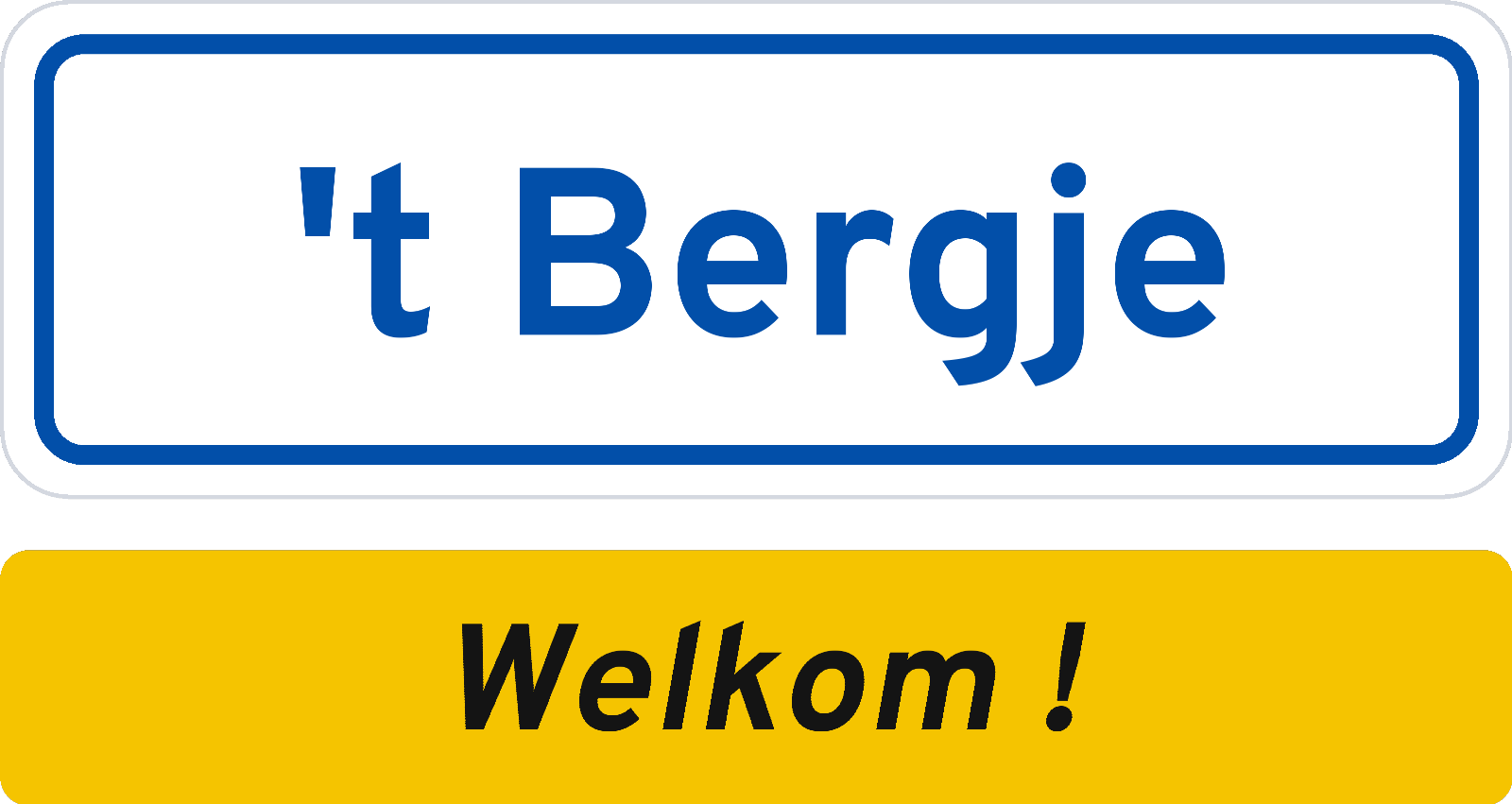 Welkomstbord 't Bergje