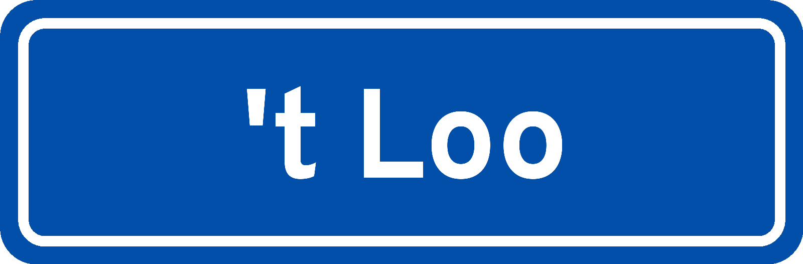 Plaatsnaambord 't Loo