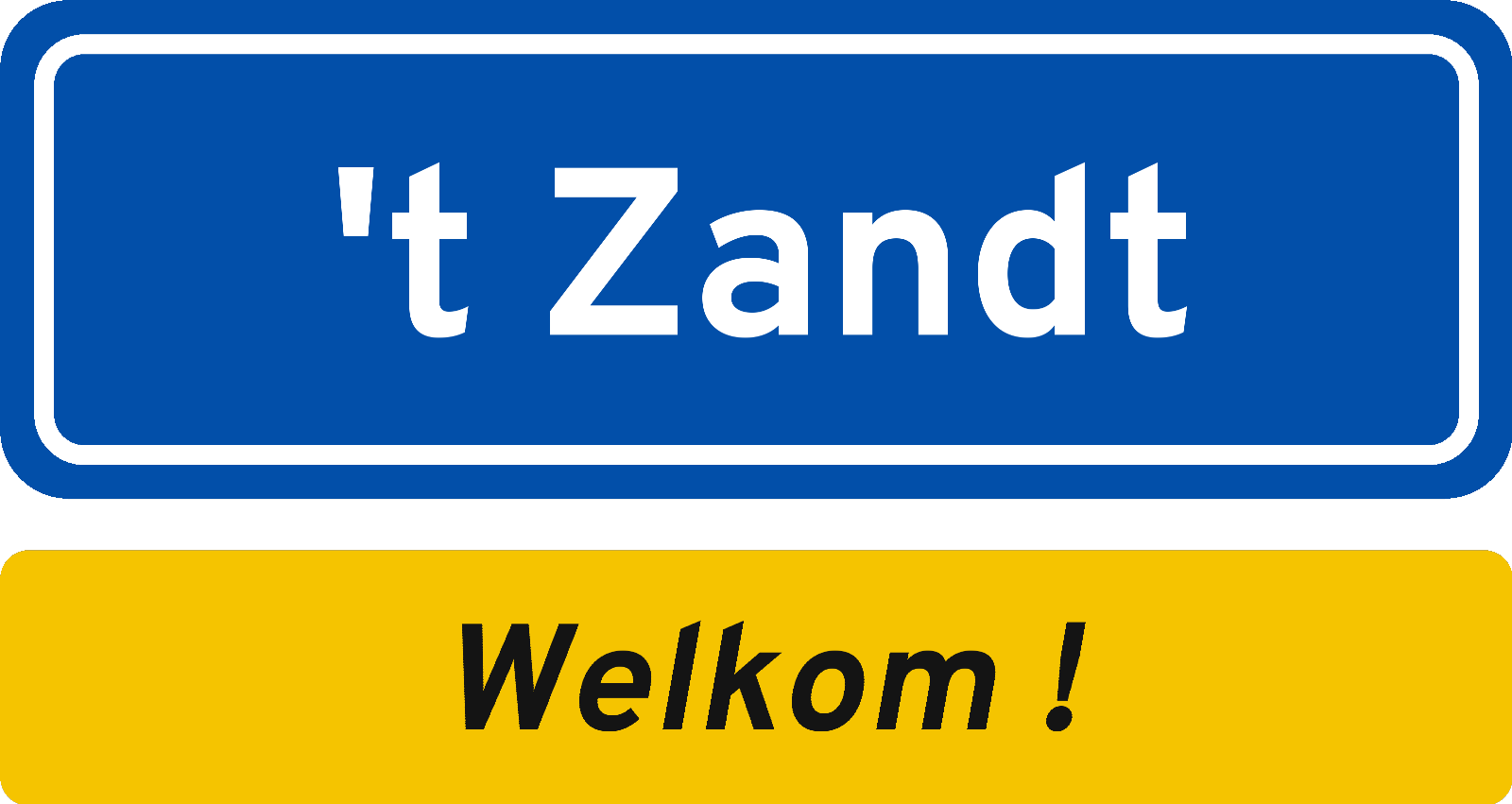 Welkomstbord 't Zandt