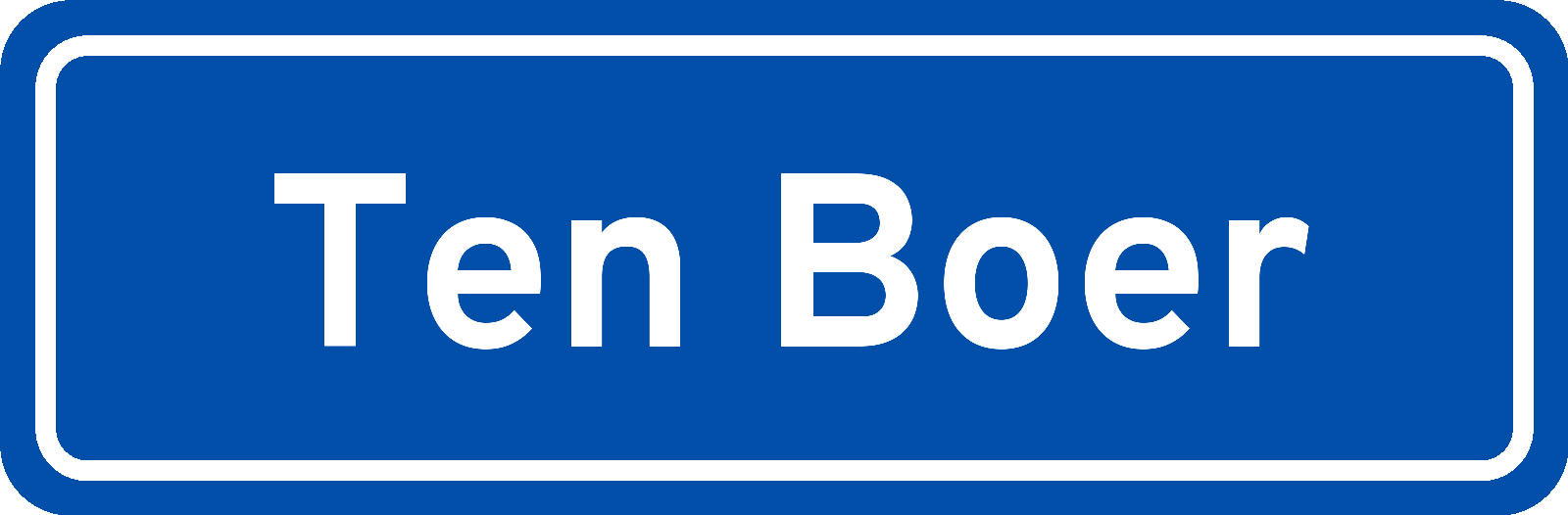 Plaatsnaambord Ten Boer