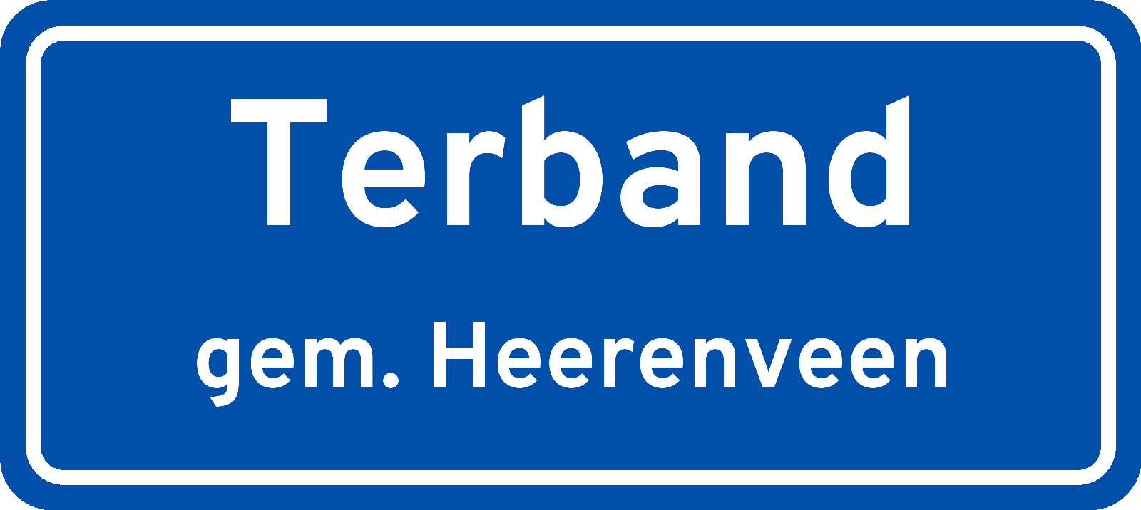 Plaatsnaambord Terband gemeente Heerenveen