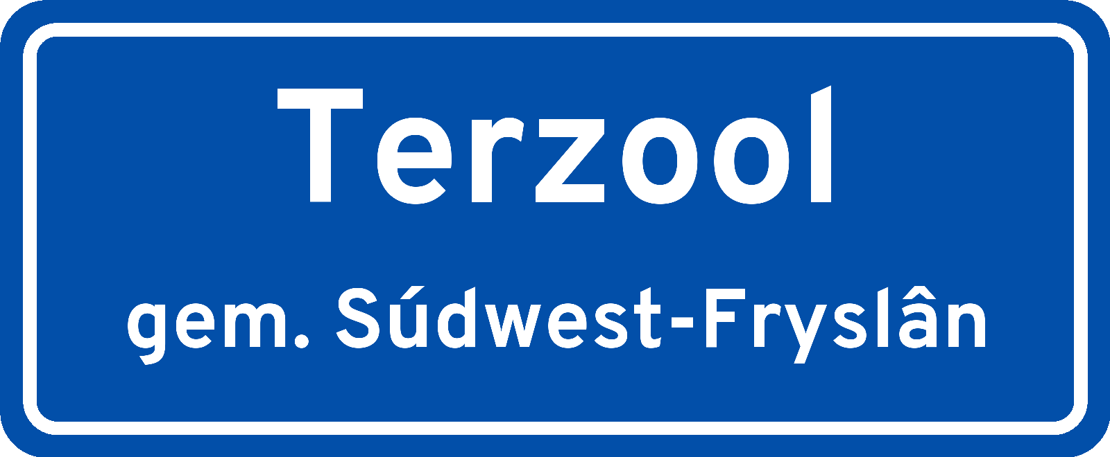 Plaatsnaambord Terzool gemeente Súdwest-Fryslân