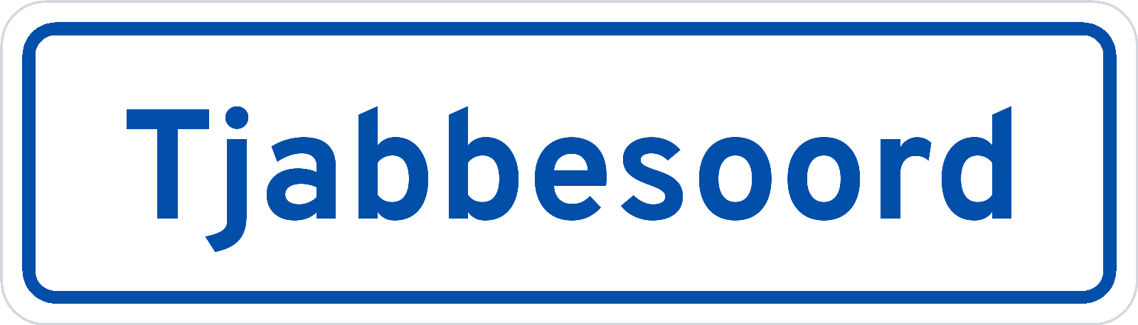Plaatsnaambord Tjabbesoord