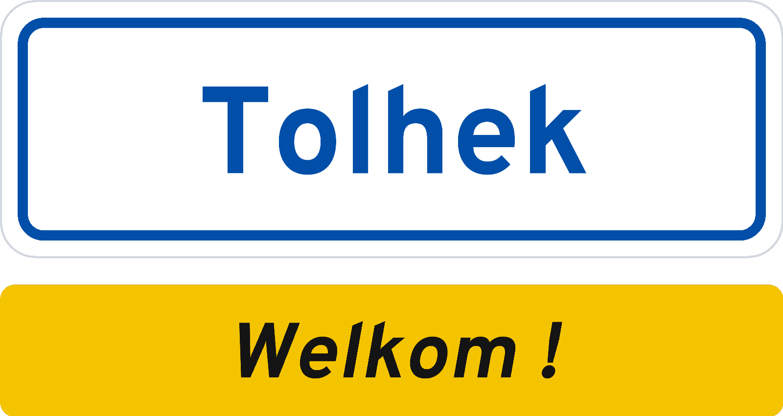 Welkomstbord Tolhek
