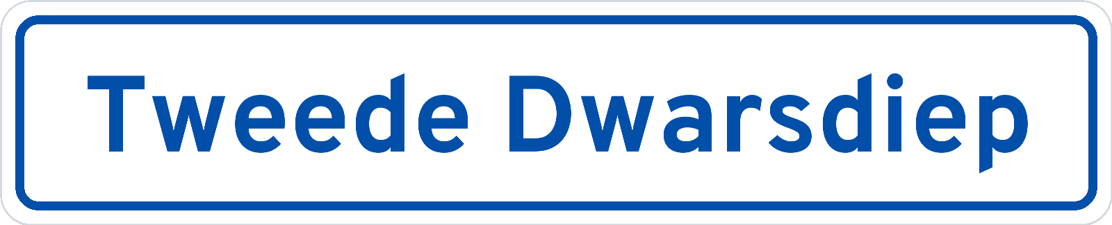 Plaatsnaambord Tweede Dwarsdiep