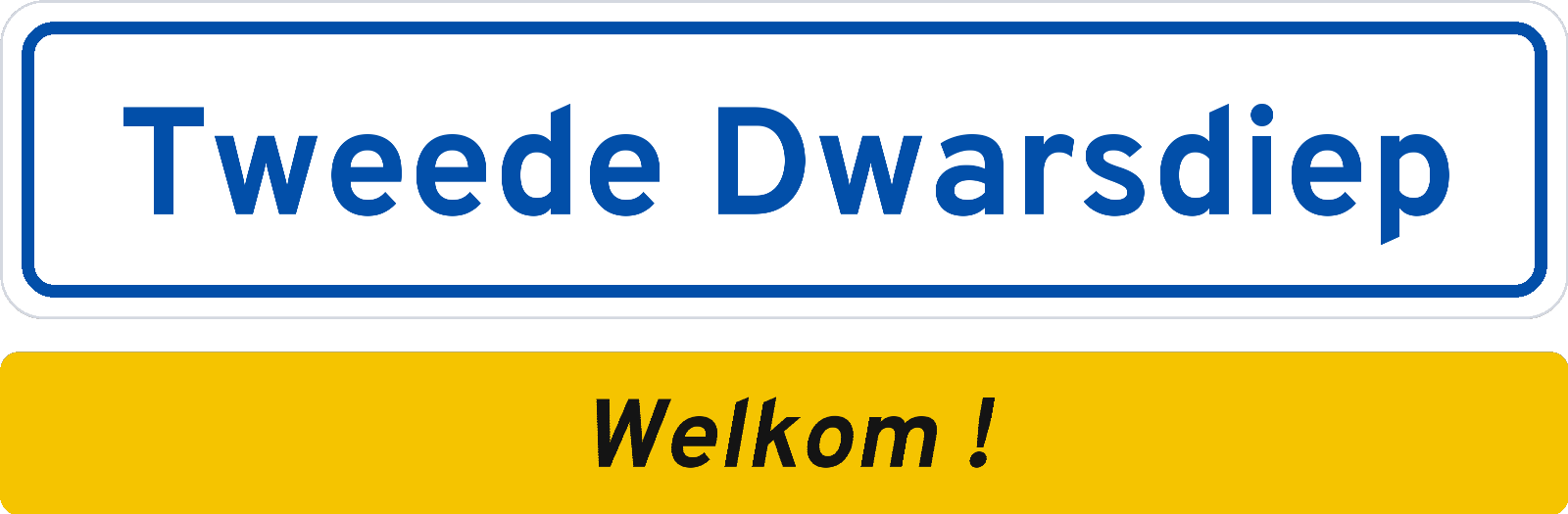 Welkomstbord Tweede Dwarsdiep