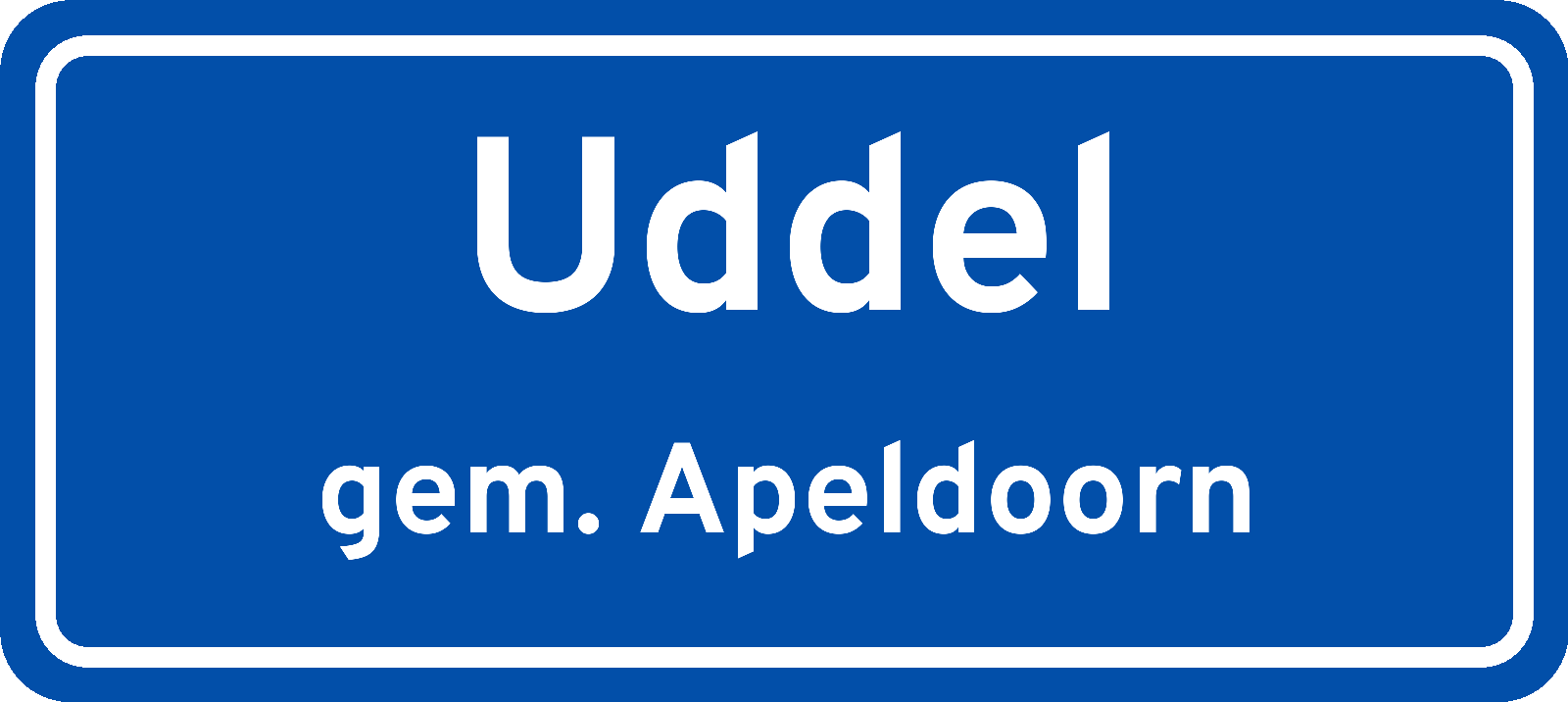 Plaatsnaambord Uddel gemeente Apeldoorn