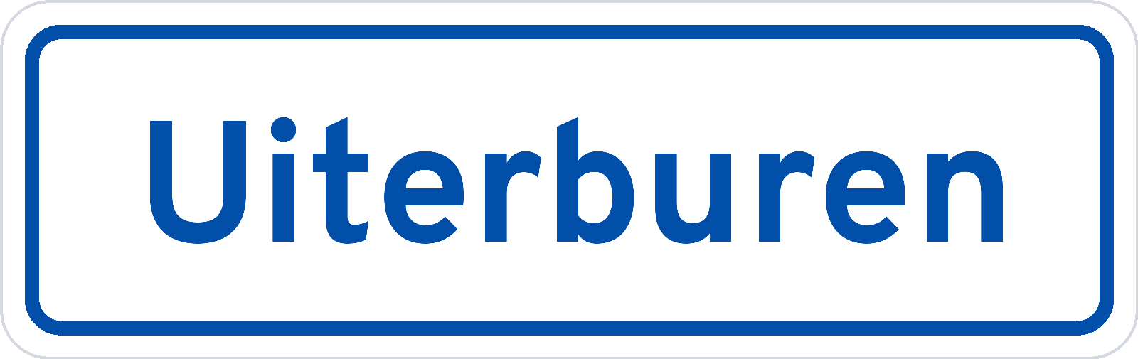 Plaatsnaambord Uiterburen