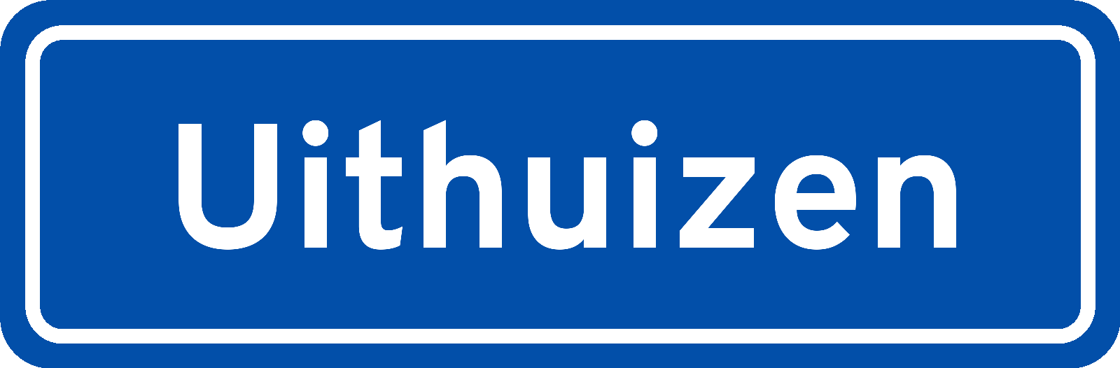 Plaatsnaambord Uithuizen