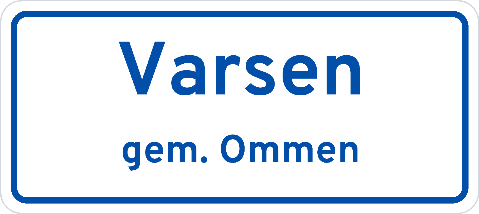 Plaatsnaambord Varsen gemeente Ommen