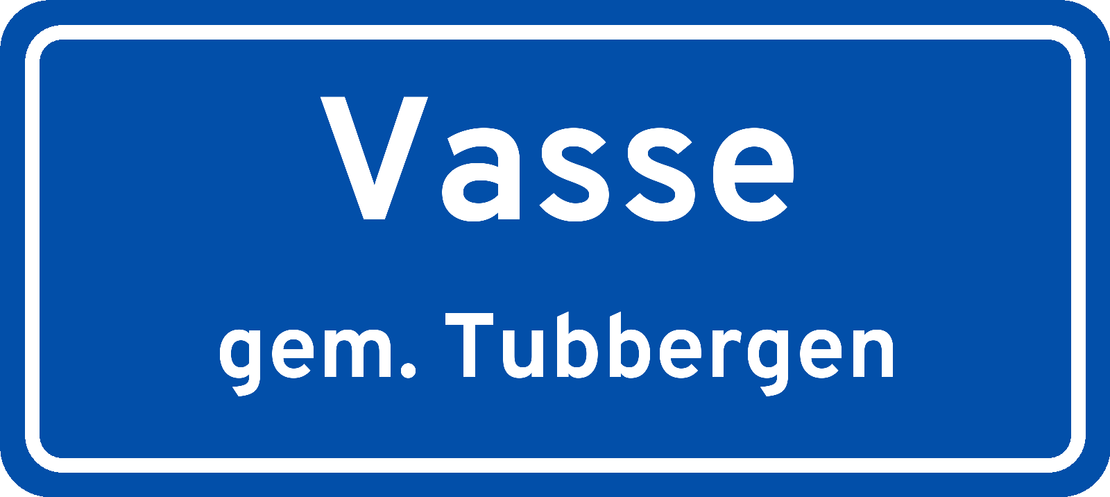 Plaatsnaambord Vasse gemeente Tubbergen