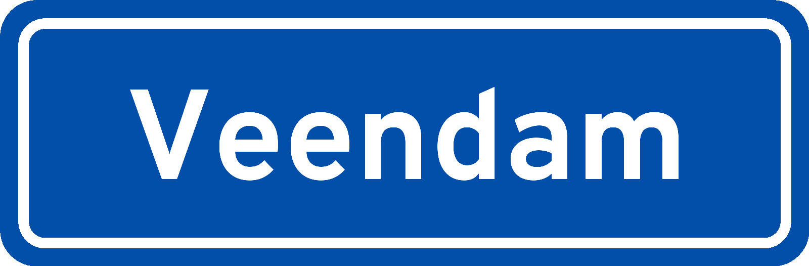 Plaatsnaambord Veendam