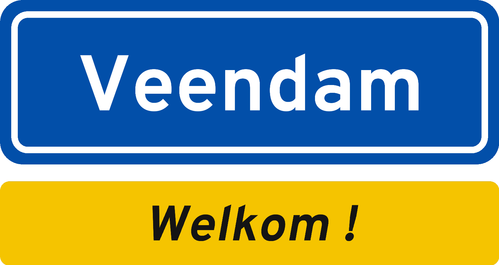 Welkomstbord Veendam