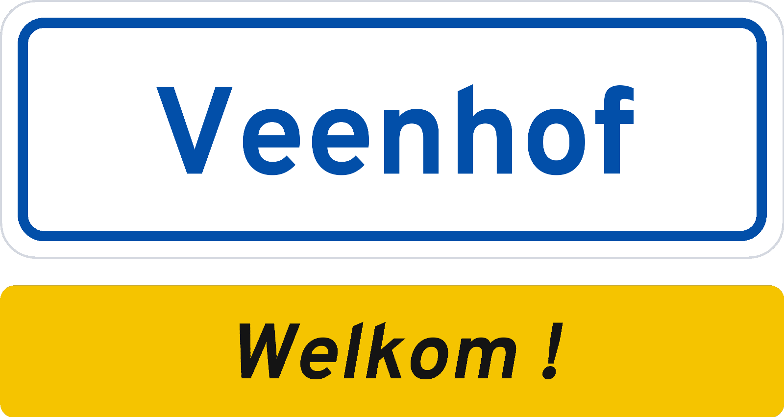 Welkomstbord Veenhof