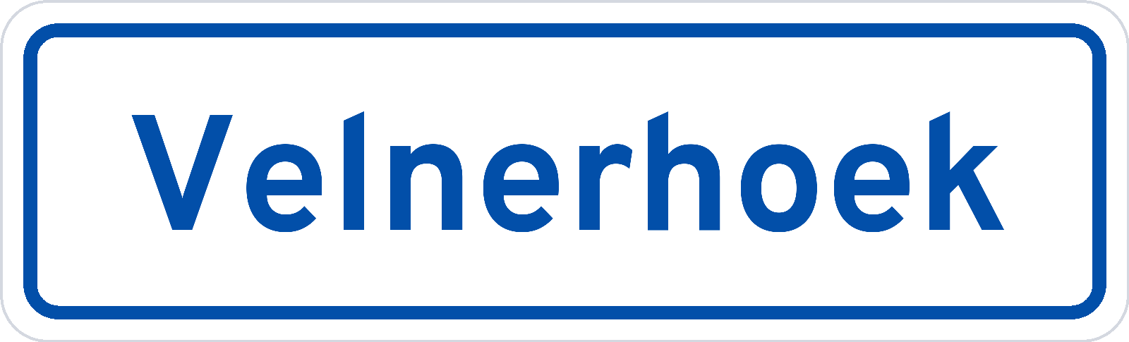 Plaatsnaambord Velnerhoek