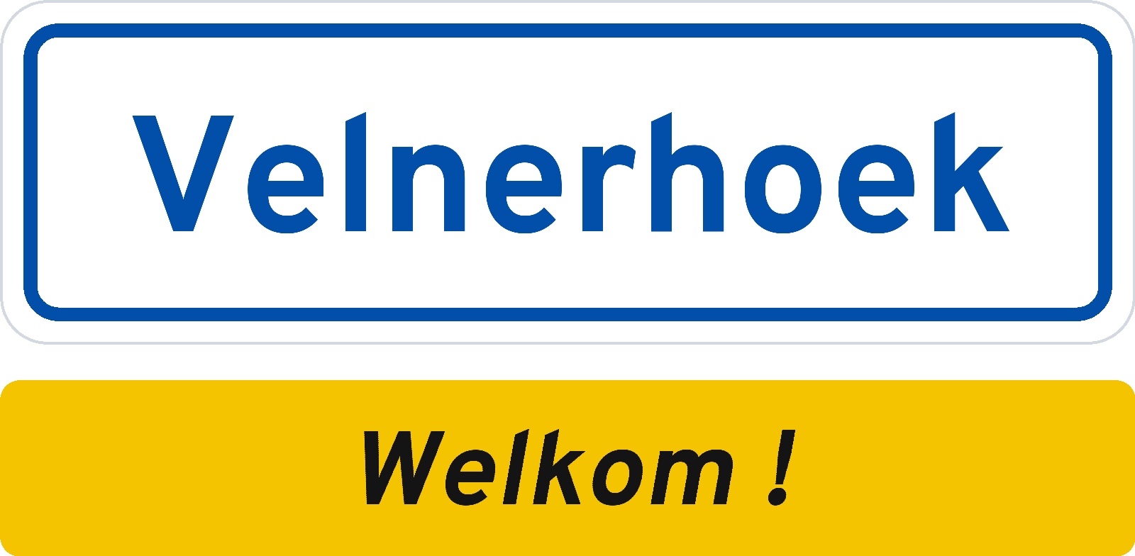 Welkomstbord Velnerhoek