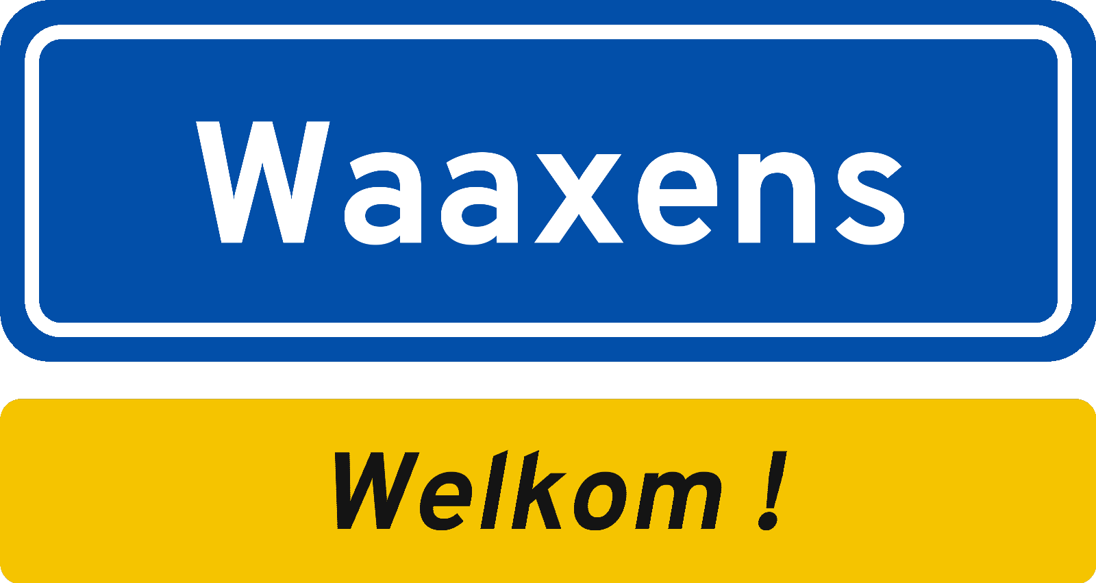 Welkomstbord Waaxens