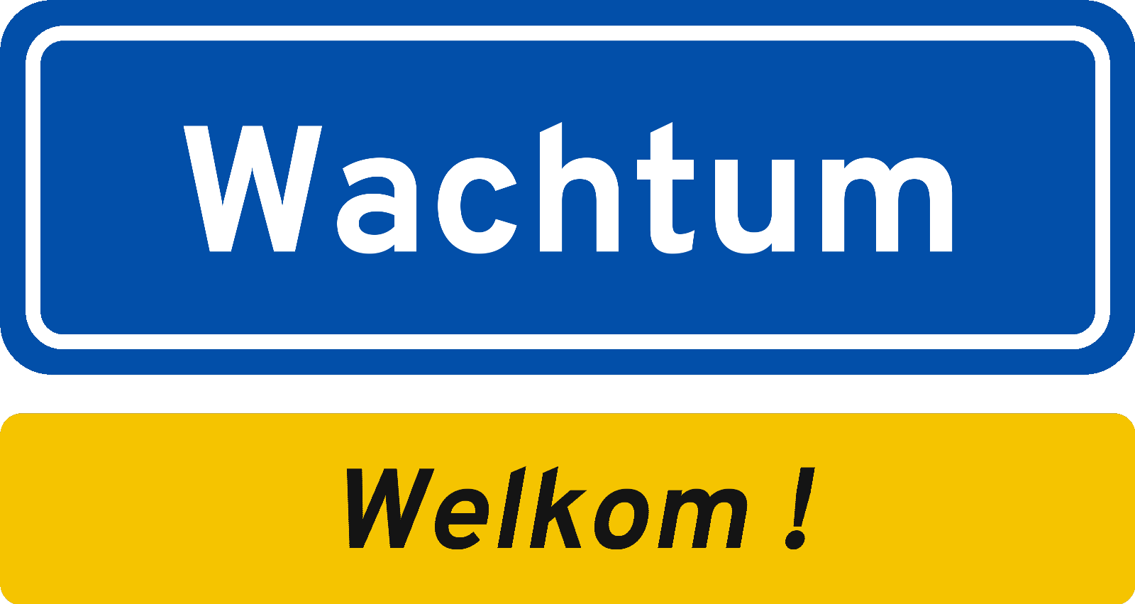 Welkomstbord Wachtum