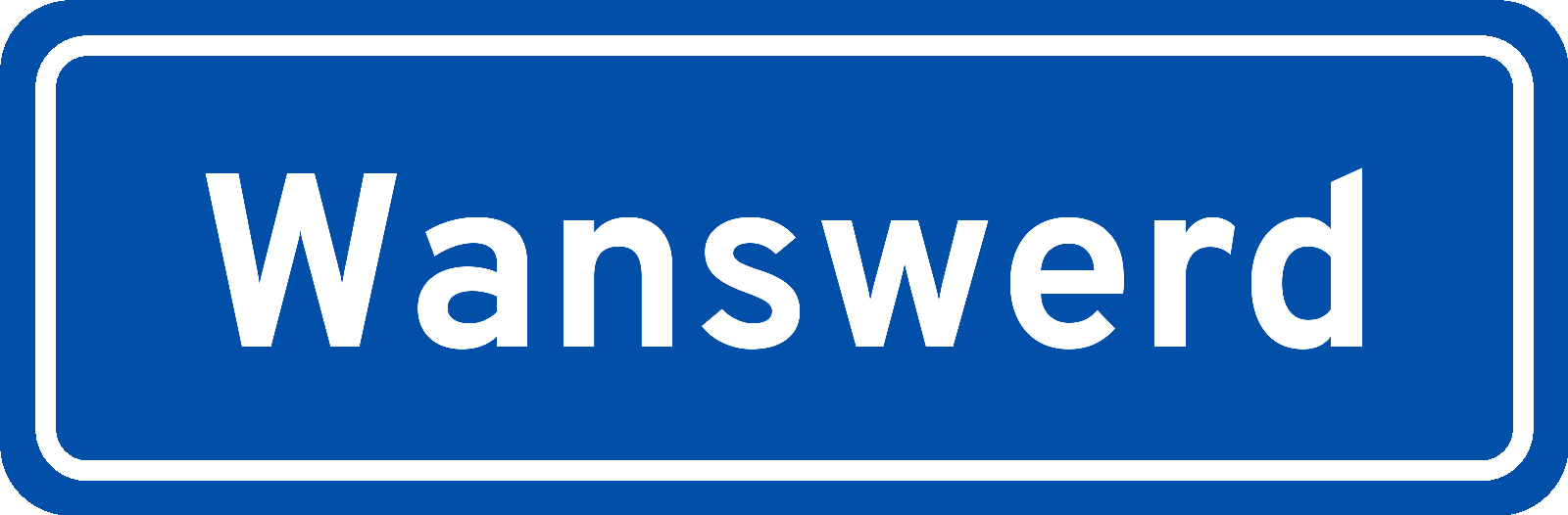 Plaatsnaambord Wanswerd