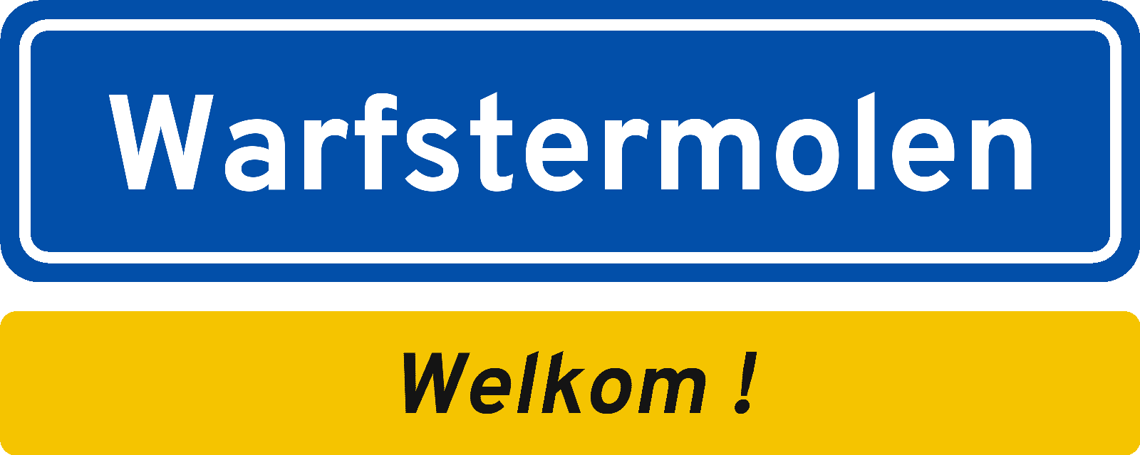 Welkomstbord Warfstermolen