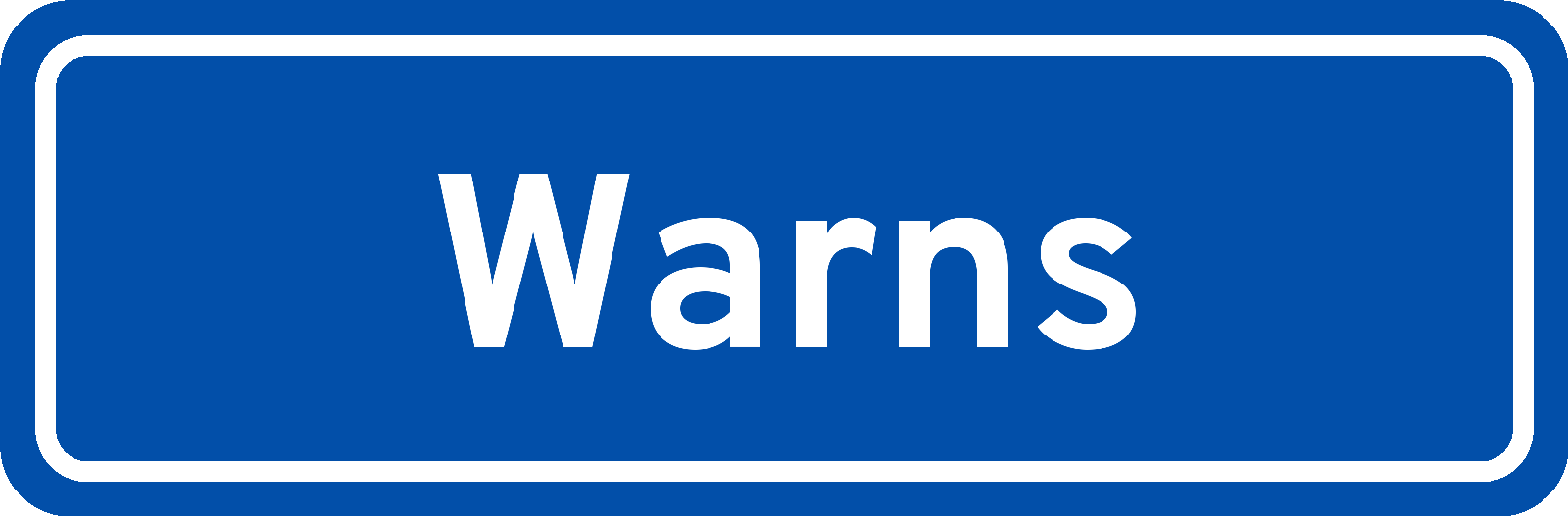 Plaatsnaambord Warns