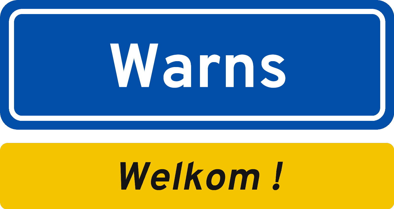 Welkomstbord Warns