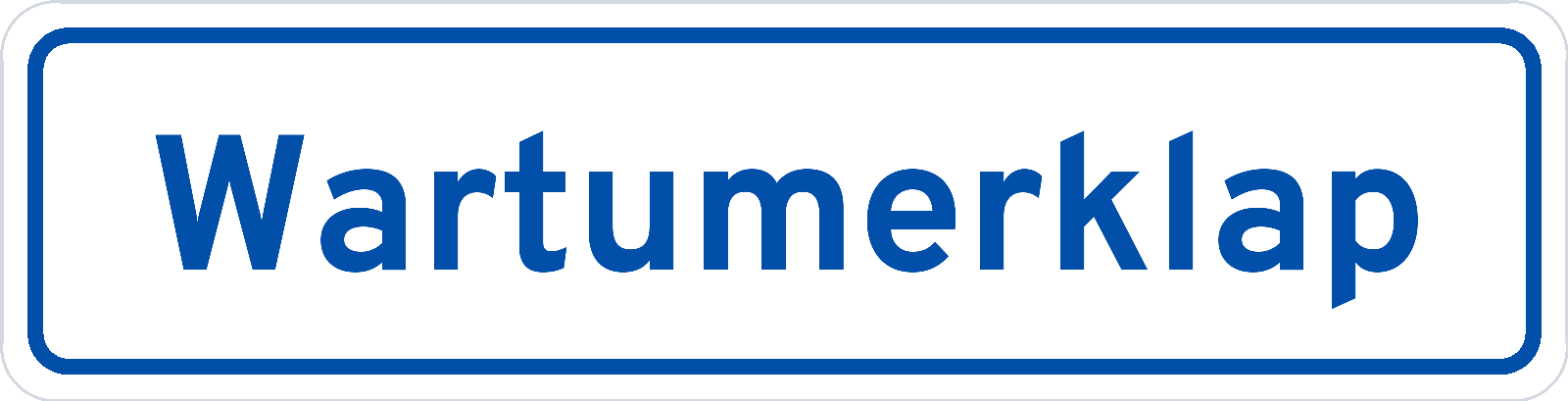Plaatsnaambord Wartumerklap