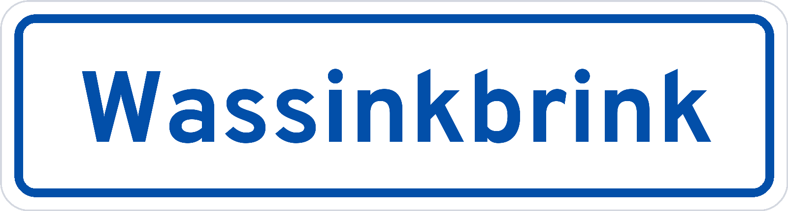 Plaatsnaambord Wassinkbrink
