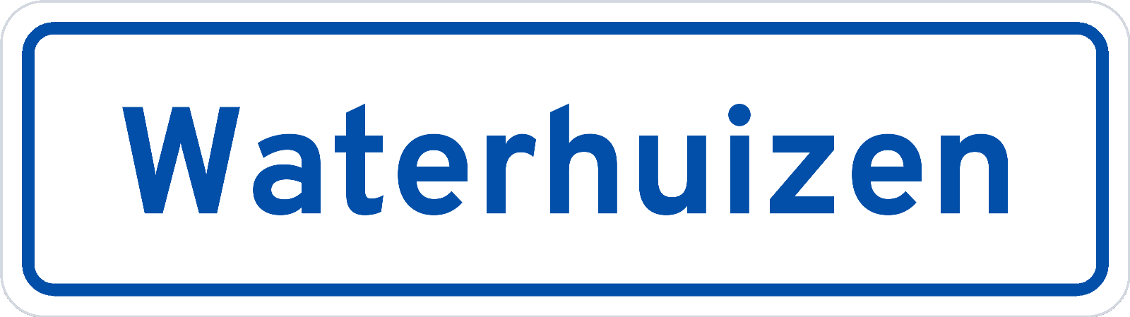 Plaatsnaambord Waterhuizen