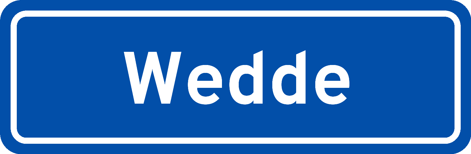 Plaatsnaambord Wedde
