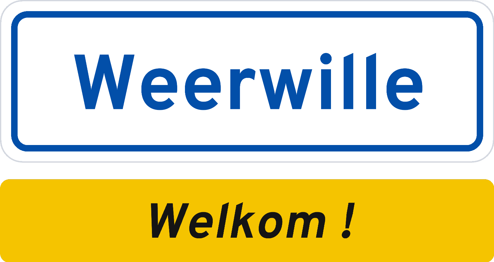 Welkomstbord Weerwille