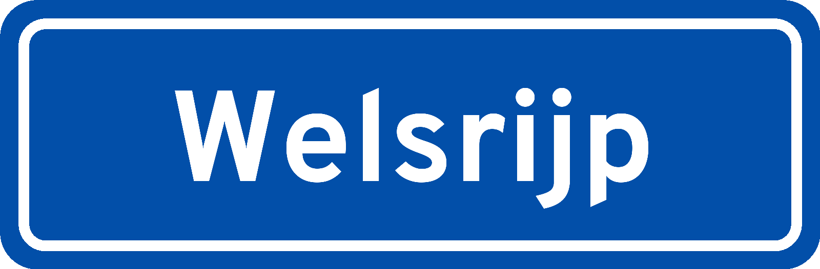 Plaatsnaambord Welsrijp
