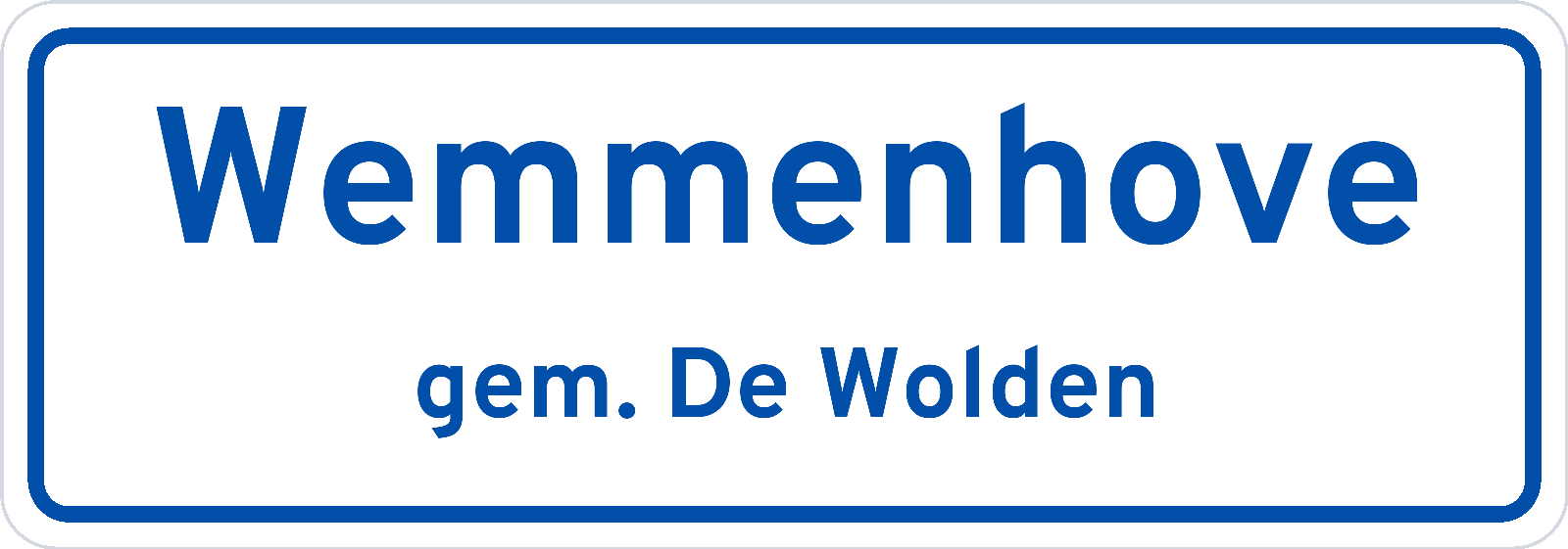 Plaatsnaambord Wemmenhove gemeente De Wolden