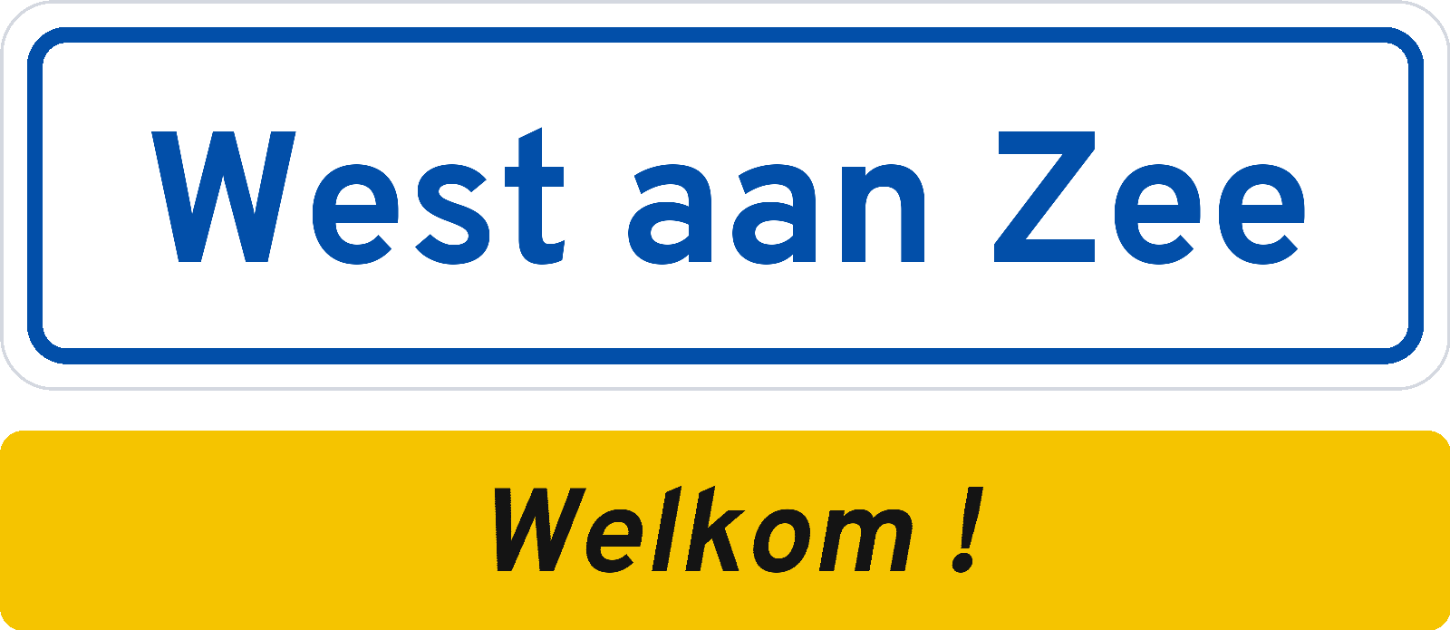 Welkomstbord West aan Zee
