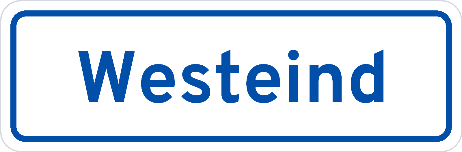 Plaatsnaambord Westeind